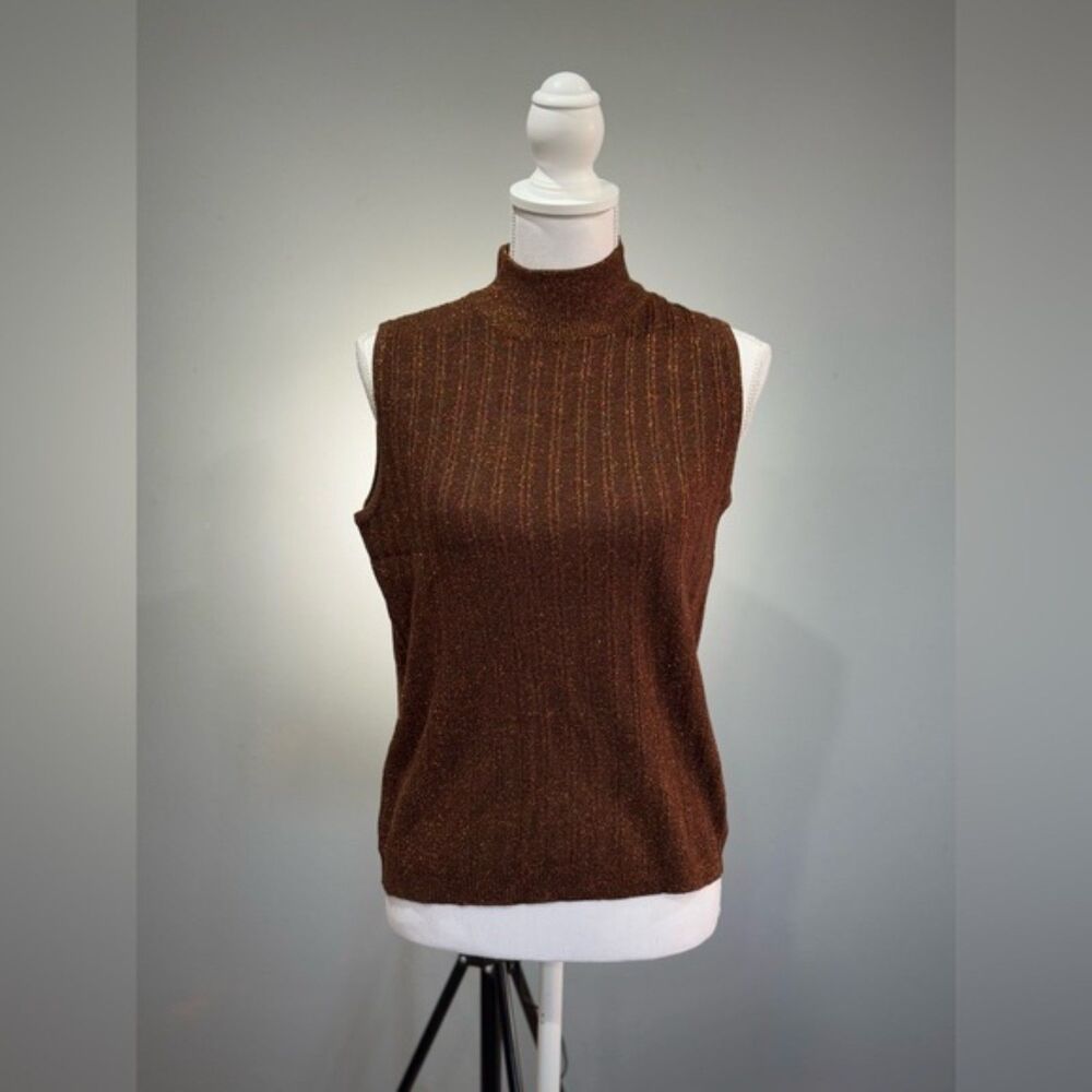CLEAROUT! Brown VINTAGE Shimmer Top Size M
